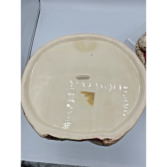 Large Ceramic Santa Cookie Jar 10.5” Red Christmas Holiday Kitchen Decor - Picture 7 of 9